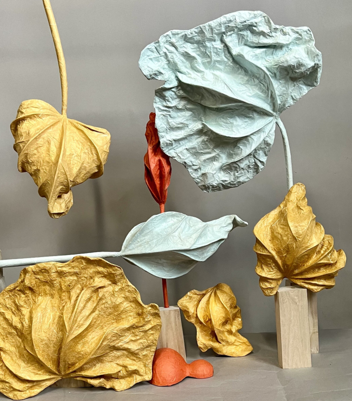 Paulownia leaf tableau