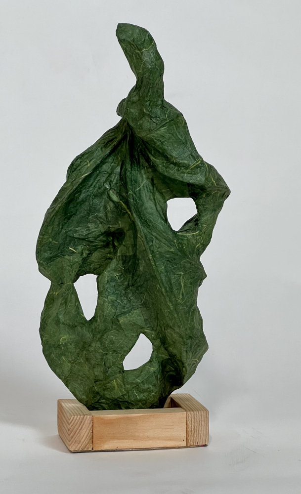 Paulownia leaf as Chinese scholar stone Paulownia leaf sculpted as Chinese scholar stone