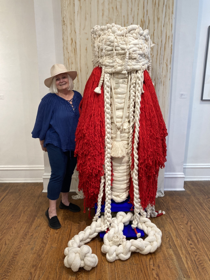 soft sculpture, woman rights, philadelphia fiber artist, soft power, we can't go back, female power, handmaids, election 2022,